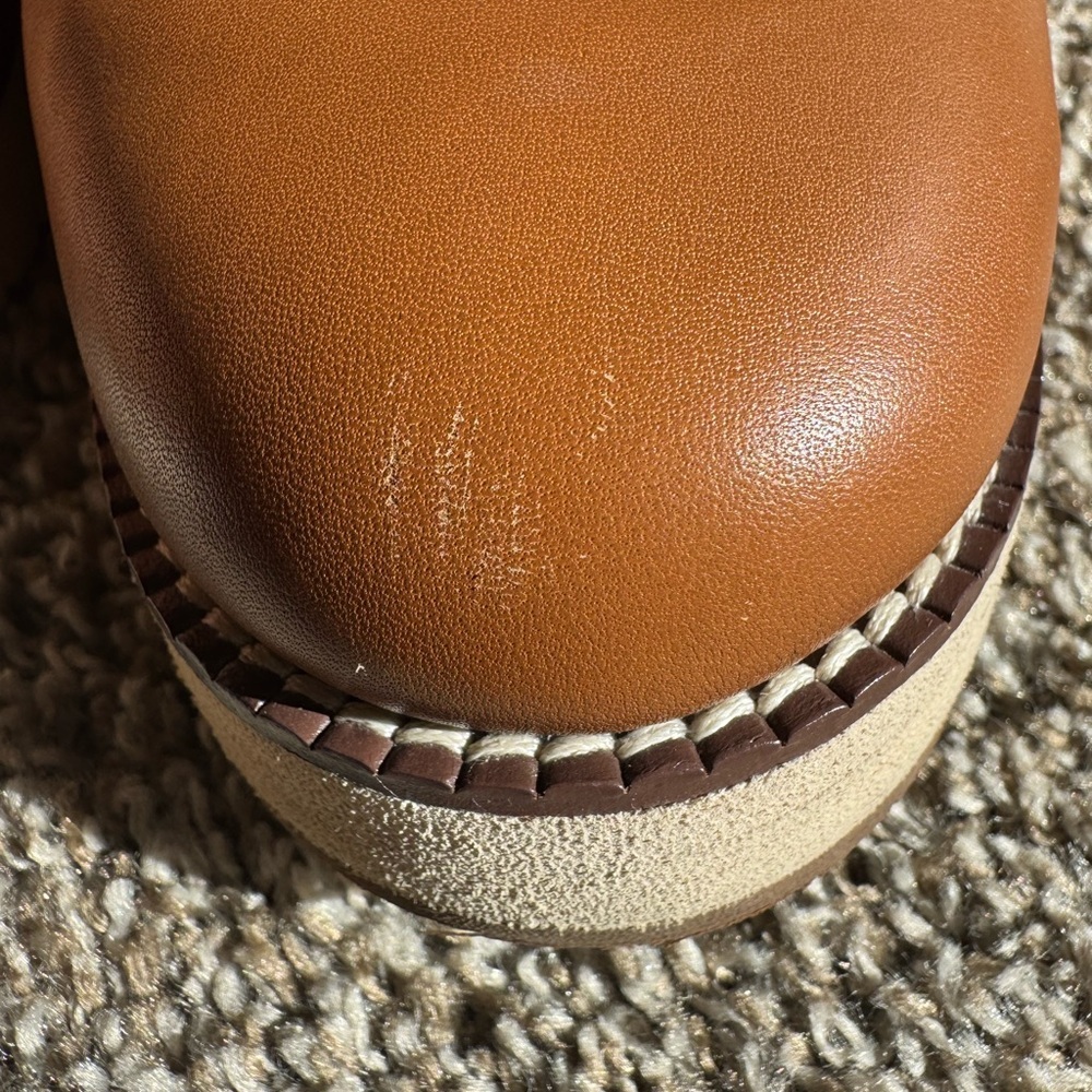 Cole Haan Women's ZeroGrand Waterproof Wedge Hiker Booties Brown Leather - Picture 4 of 13